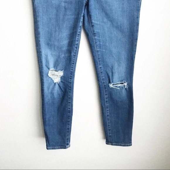MADEWELL 9" High Rise Skinny Crop Jeans in Delmar Distressed Wash 25 - Picture 5 of 10